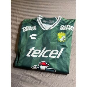 Charly Club‎ Leon Soccer Jersey Mens Large Green Striped Liga MX Home Shirt 19